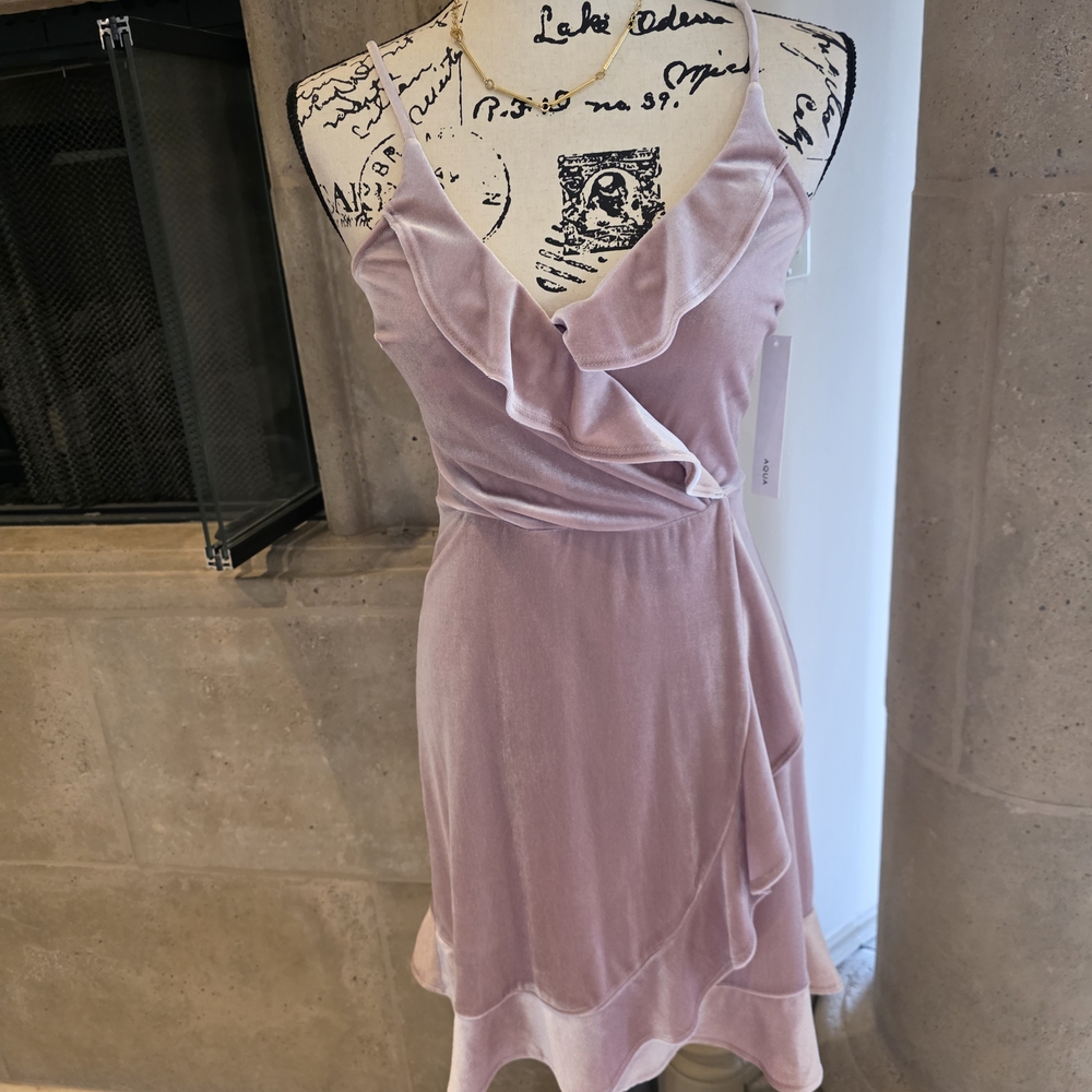 Aqua Blush Ruffle Mini Dress
